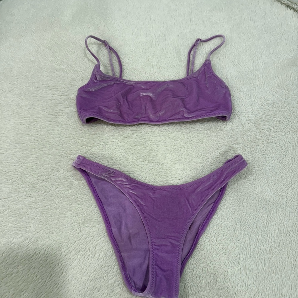 Triangl Swimwear mica velvet Lavender Bikini size small discontinued